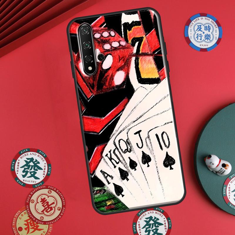 Игральная карта для покера для Huawei P60 Pro P30 P40 Lite Nova 7i 8i 11i 12i 12s 10 9 SE Y90 Y60 Y70 Y72 Y61 Y91 Чехол