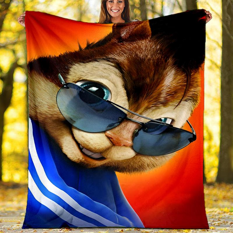 Alvin Chipmunks Theme Printed Blanket Perfect For Couch Bed Travel Outdoor Use Machine Washable Cozy Durable