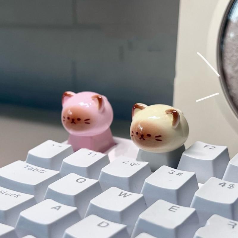 3D механические клавиатуры Креативные клавиатуры в форме мультяшного кролика для геймеров Колпачки для клавиш для офисного снятия стресса