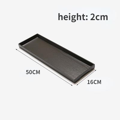 Wooden Tray Japanese Style Black Creativity Rectangle 66cm Coffee Tea Set Pallet Food Cake Plate Home Kitchen Storage Supplies