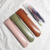 Zipper Pencil Bags Soft Pen Storage Bag Vintage Thin Pencil Case  for Kids School Supplies