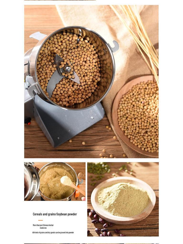 304 Stainless Steel Electric Grain Mill and Kitchen Seasoning Grinder