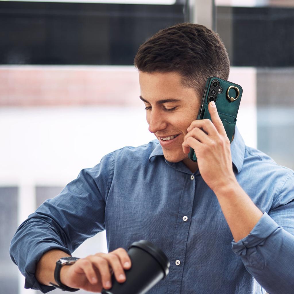 Для Samsung Galaxy A15 (4G),Samsung Galaxy A15 5G Кольцо Кронштейн Держатель Карты Слоты Крышка Чехол Для Телефона