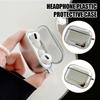 Electroplate Earphone Case For Airpods 4 Simple Protective Case Case Plastic Silver Cover Metal J4Y8