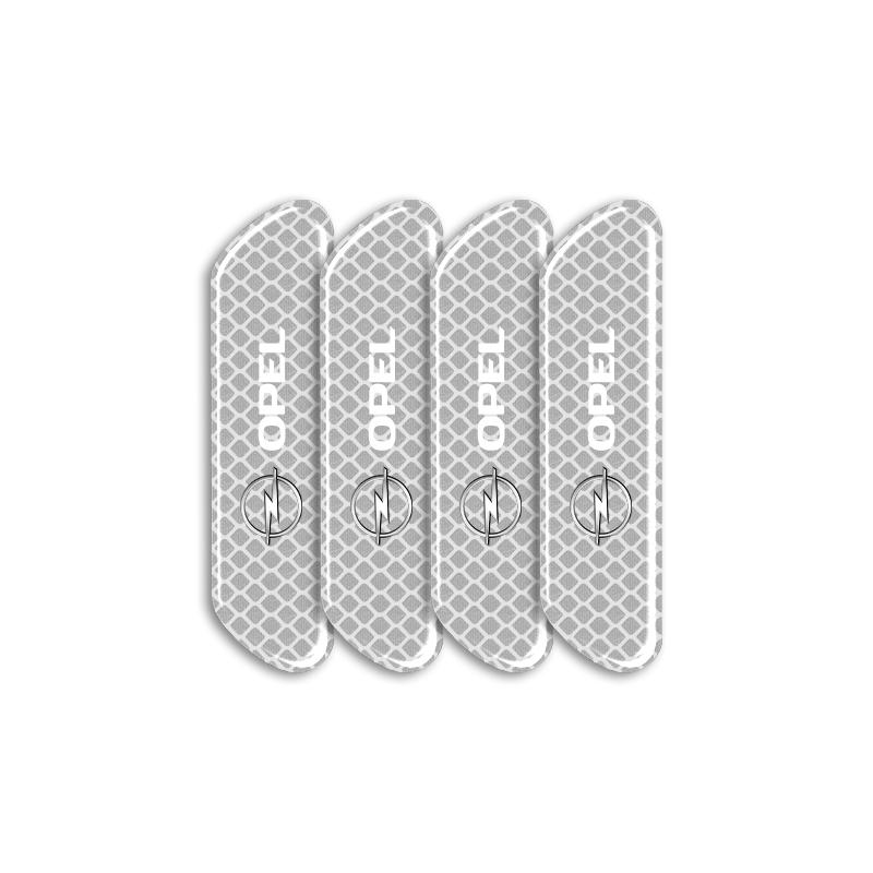 4 шт. Наклейка-эмблема со светоотражающей предупреждающей маркировкой безопасности на дверь автомобиля для Opel Astra j g Insignia Corsa d Vectra c Zafira a Автомобильные гаджеты