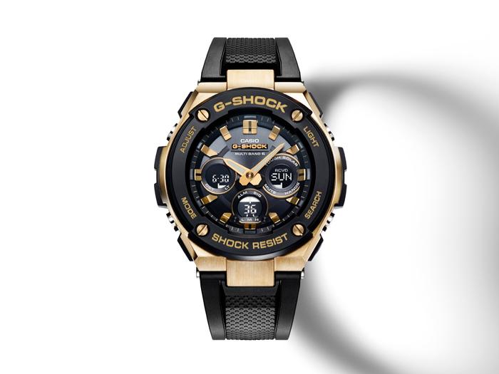 Casio Мужские аналоговые кварцевые часы G-SHOCK GST-W300G-1A9 из нержавеющей стали, водонепроницаемые 200 м, ударопрочные