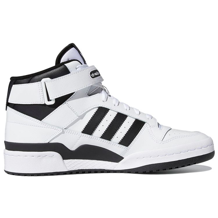 adidas Forum Mid White Black Black Кроссовки унисекс Cloud-White Core-Black FY7939