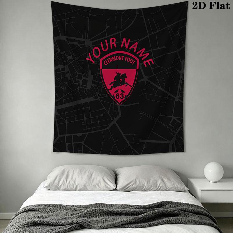 Custom Clermont Foot Wall Hanging Printed Fabric Blanket Decorative Tapestries for Bedroom Living Room Home Decor