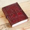 Tree of Life Leather Journal, 125 Unlined Recycled Paper Pages Notebook Diary