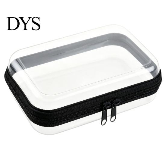 Earphone Cable Carrying Case Clear Zipper Storage Bag, Durable Hard Shell Portable Case, Pill Box for Travel Dustproof Container, Headphones Pills And