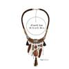 Ethnic Vintage Boho Tassel Necklaces for Women Feather Beads Necklace Bohemian Party Jewelry Gift AVE