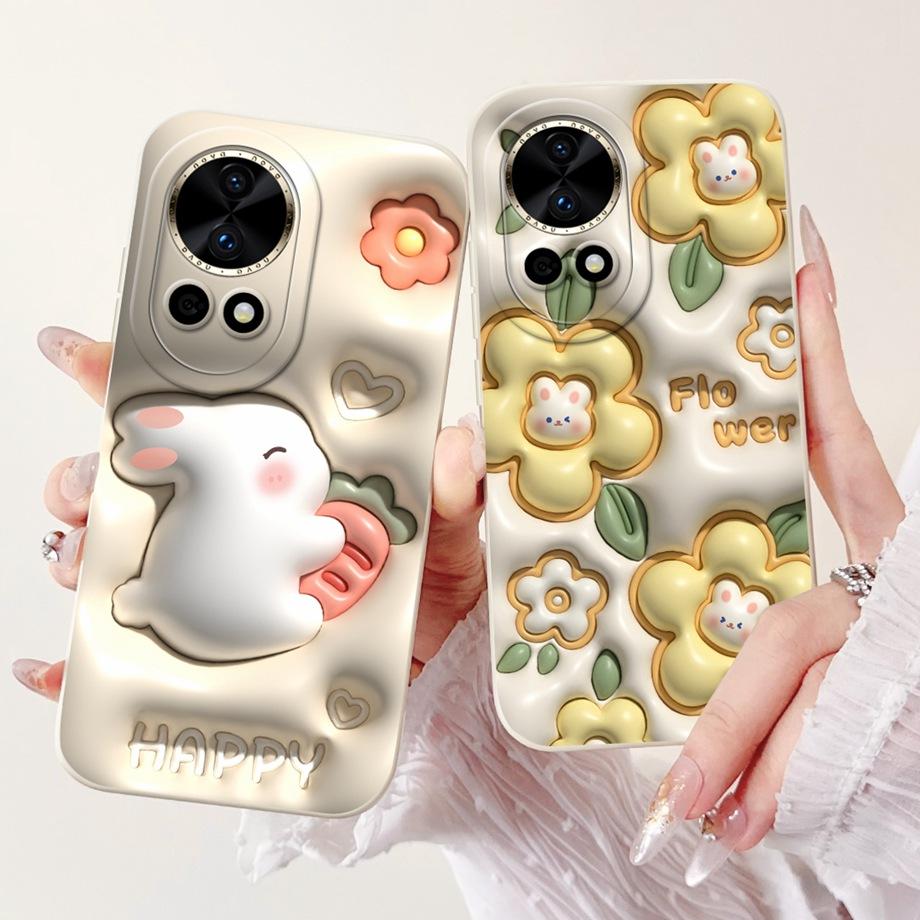 For Huawei nova 12 / Nova 12 Pro 12 Ultra Phone Case NOVA 12s 12 SE Cute Soft Liquid Silicone Shockproof Bumper Cover Soft Funda