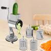 Stainless Steel Cheese Grater with 5 Blades Cheese Shredder Rotary Hand Crank Nut Grinder  Cooking