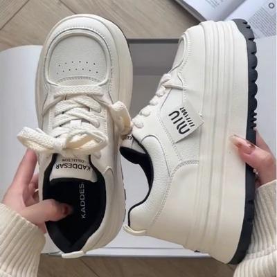 Дофаминовые туфли на платформе женские весенние с круглым носком, легкие, для кампуса, спортивные, туфли-хлебцы, на толстой подошве, увеличивающие рост, повседневные туфли