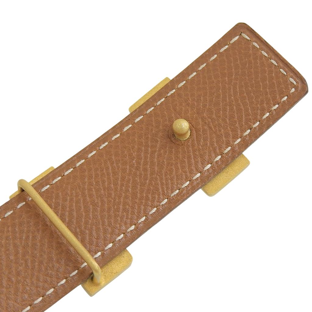 Great HERMES belt Margiela period Mini Constance H Black brown leather Women Used