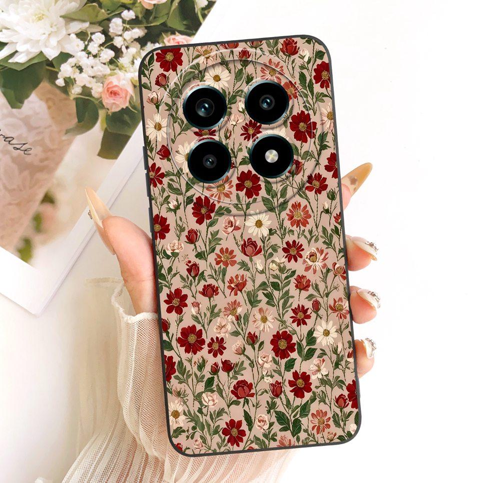 Daisy Bow Pattern Butterfly Flower Cherry Back Cover For Realme 13 Pro Pro+  Phone Case Soft Silicone Casing On Realme P1 Speed