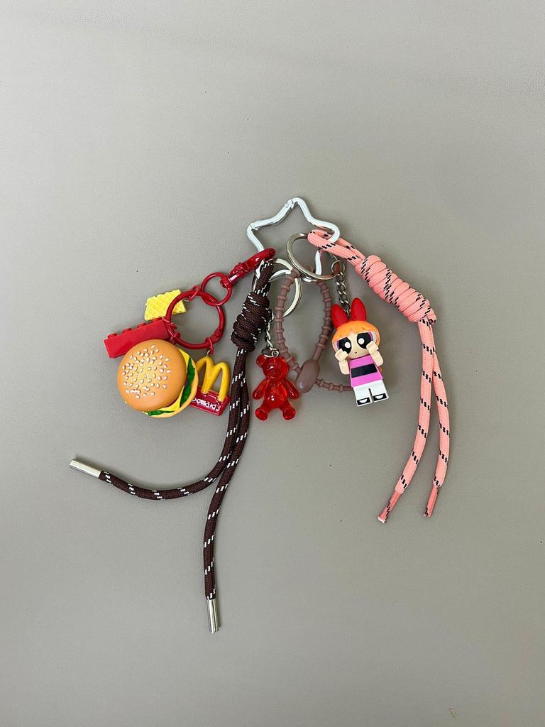 Милый мультяшный брелок-такса: Трендовый DIY Персонализированный Подвеска-шарм из веревки