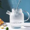 Round Spout Glass Water Jug Large Capacity Transparent Heat Resistant Kettle Lemon Tea Scented Tea Cold Water Bottle
