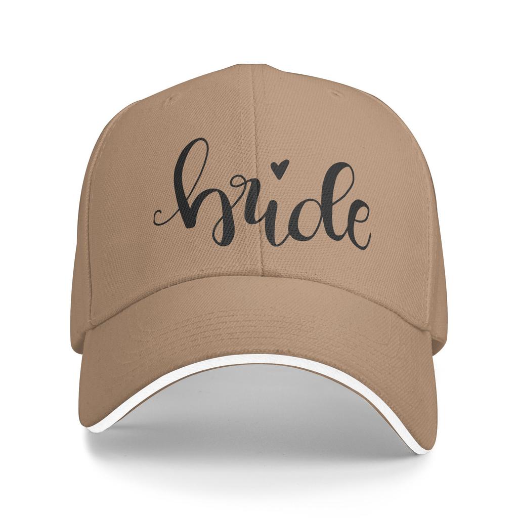 Bride Team Black Heart Casual Baseball Cap Outdoor Sport Trucker Hat Spring Adjustable Baseball Caps