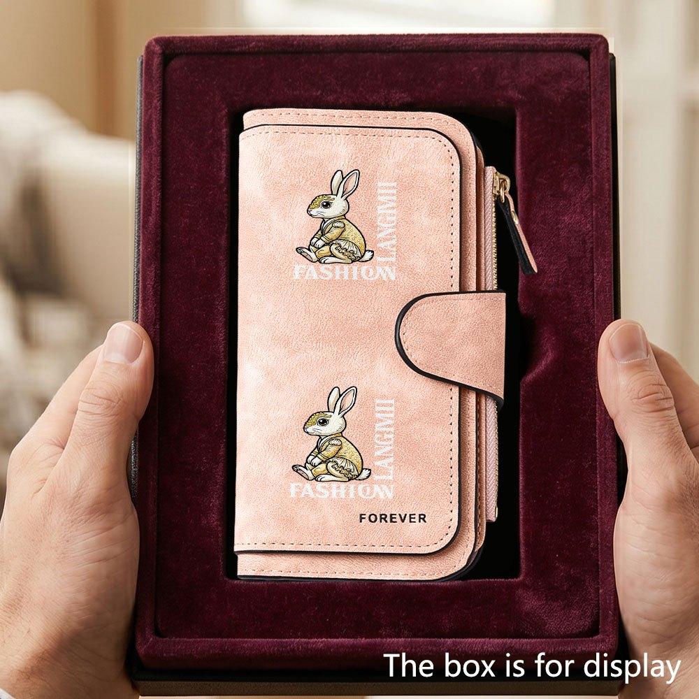 2024 New Chinese Style Gold Tone Men's Large Capacity Wallet Premium PU Leather Bifold Wallet With Card Slots Cash Pocket Slim Minimalist Design