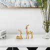 2pcs Resin Elk Small Ornaments Minimalist Miniatures Figurine Crafts Deer Statue  TV Cabinet
