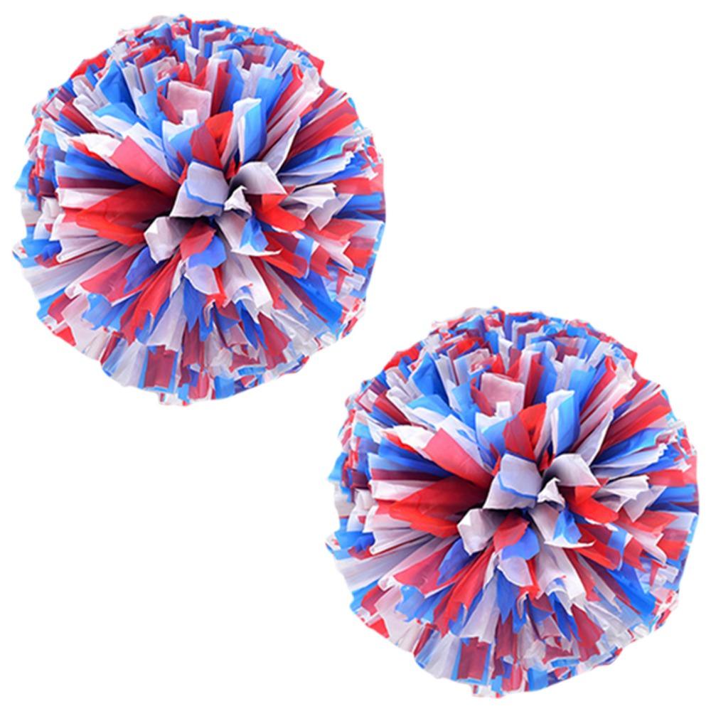 Four Fingers Matte Cheerleading Poms Cheerleader Holding Flowers