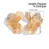 High end copper hollowed out ginkgo leaf earrings with versatile design and fashionable earrings