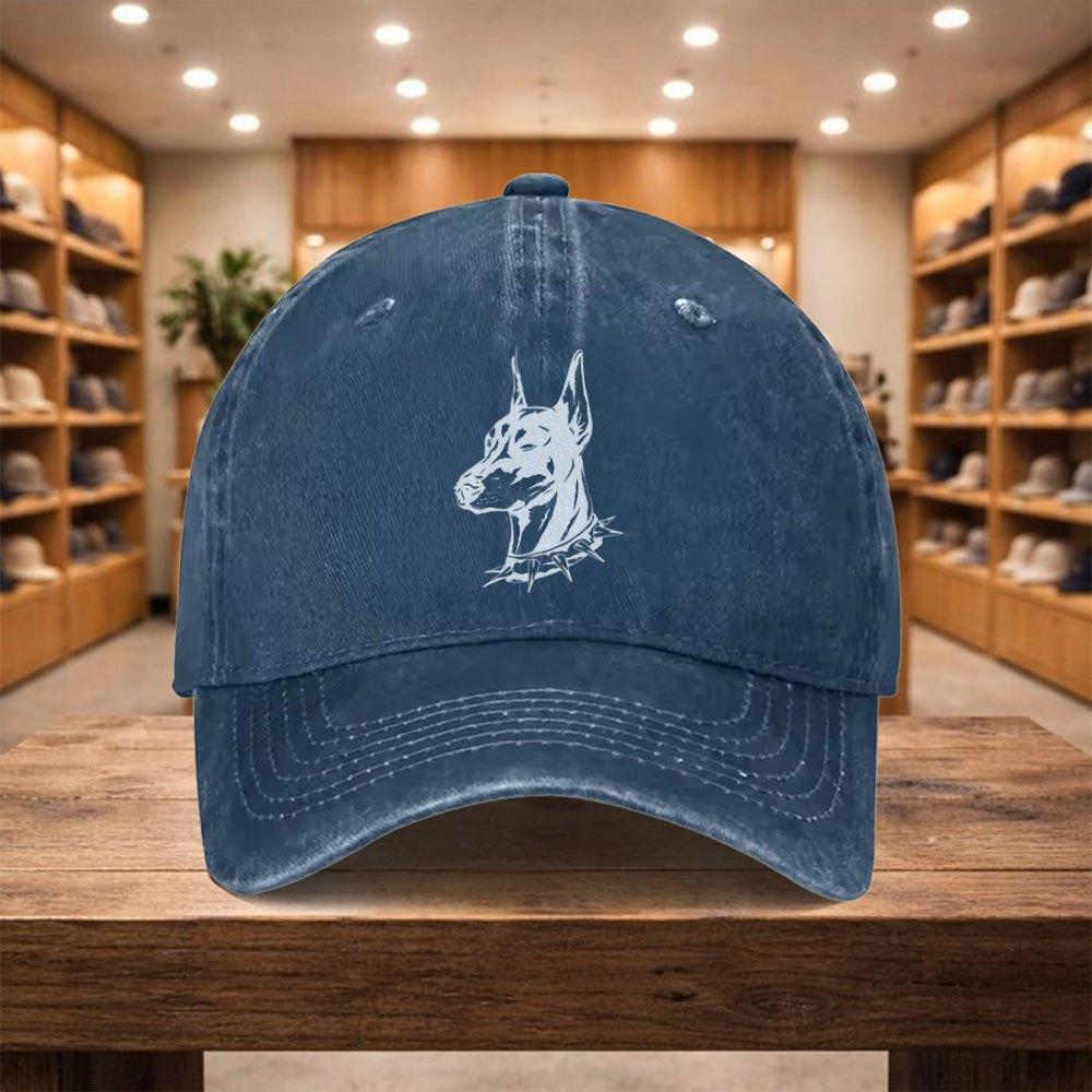 pc Baseball Cap a Casual Duckbill Hat New Versatile Hat for Doberman Adjustable Sports Cap Suitable for Vacations Travel A