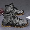 Men's Camouflage Oxford Waterproof Tactical Boots - Non-Slip, Large Size (45, 46) for Outdoor Rock Climbing & Hiking.