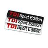 3D-металлический TDI Sport Edition с логотипом Turbo, наклейка на автомобиль, эмблема, значок, наклейка