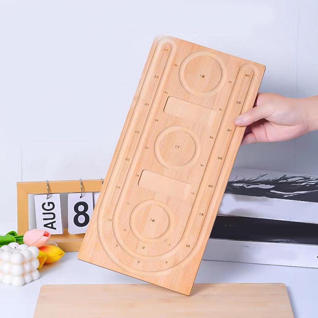 Convenient Wood Board Plate Beading Tray Jewelry Beading Board Craft Bracelet Stand Store Display Plate for Table