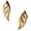 Les Trésors De Lily [M1792] - Gold Plated Earrings 'Angel Wings' Gold - 9x3 Mm