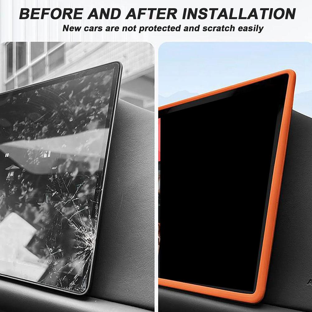 Для Leading Ideal LiXiang L7 L8 L9 2024 2024 Автомобильный экран Рамка Дисплей Край Защитная крышка Силиконовый Защитный Чехол с Центральным Управлением