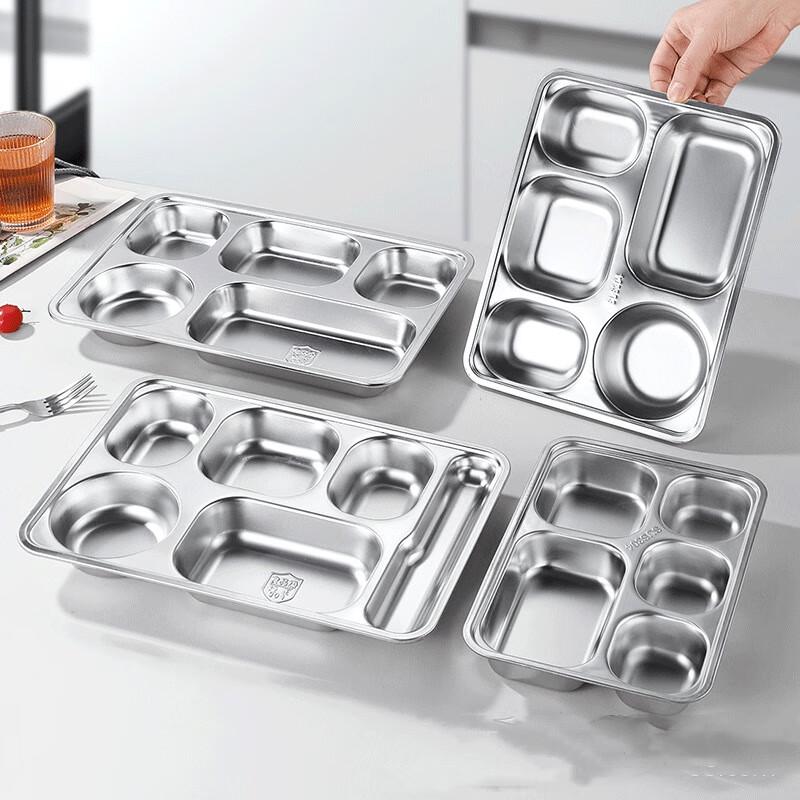 304 Stainless Steel Divided Meal Tray