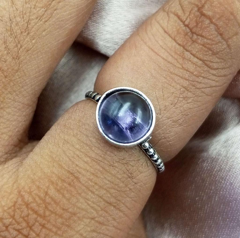 Amethyst Gemstone 925 Sterling Silver Plated Handmade Ring Jewelry PQY-IJ10465