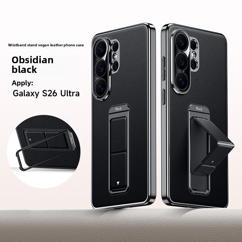 Роскошный деловой кожаный чехол-книжка из сплава с подставкой для телефона Samsung S26 Ultra S25 S24 S23, противоударный, с ремешком на запястье, для Magsafe