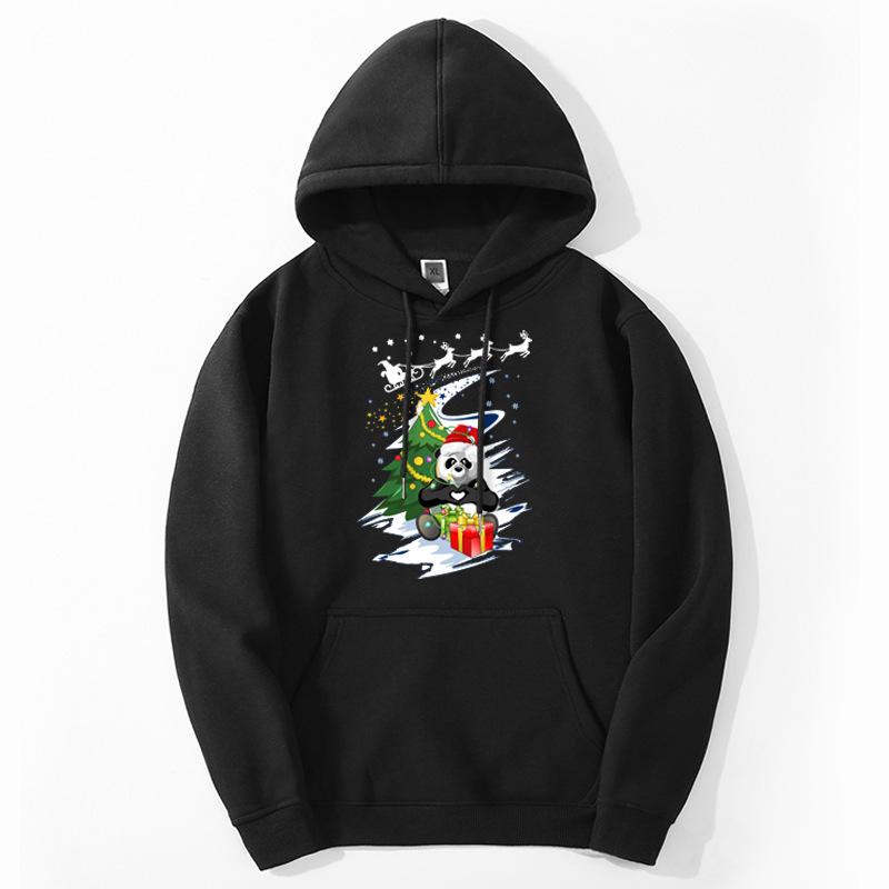 New Hoodies Christmas Panda Printed Cartoon
