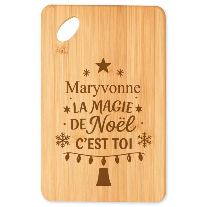 Planche à découper - PLANETEE - Maryvonne Magie de Noël Sapin - Bambou - Gravé - Motif Sapins