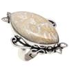 Fossil Coral Gemstone Handmade Silver Jewelry  "9A"