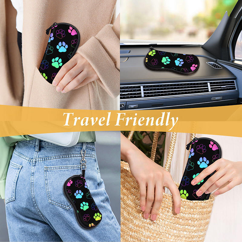 Women Men Outdoor Portable Eyeglass Carrying Bag Travel Soft Reading Glass Pouch Sunglass Case