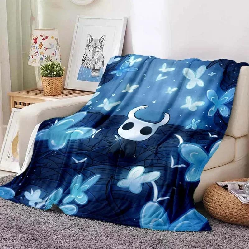 Hollow Knight Fashion Digital Printed Pattern Тонкое одеяло Фланелевое одеяло Портативное одеяло для дома, путешествий, офиса, обеденного перерыва