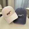 Simple Letter Soft Top Big Head Circumference Cap Female American Casual Couple Travel Visor Showing Face Small Baseball Cap