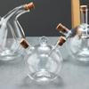 Oil and Vinegar Glass Bottle,Soy Sauce Dispenser,Sauce Bottle,Transparent,2 In 1