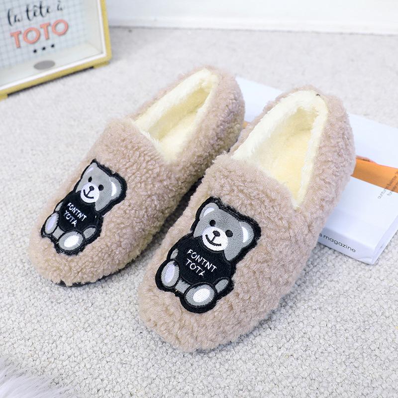 Winter New Old Beijing Cloth Shoes Velvet Warm Daily Home Indoor Women's Cotton Slippers One Foot Cotton Shoes