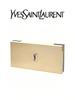Женский золотистый кейс для хранения YSL со встроенным зеркалом, портативный для легкого макияжа