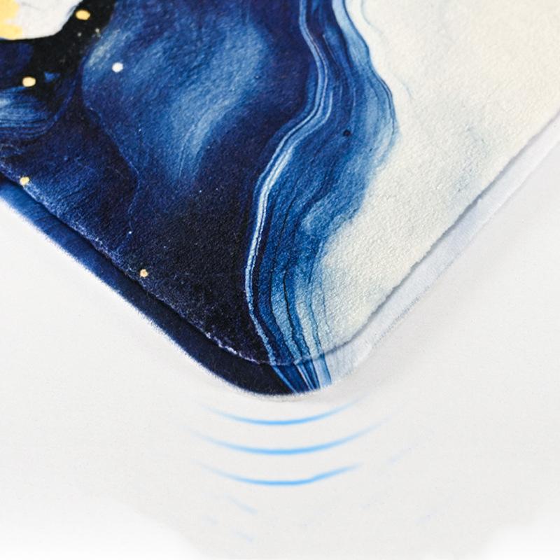 Мраморные бытовые впитывающие коврики для ванной комнаты, легкие роскошные, высококачественные нескользящие коврики для унитаза из искусственного кашемира