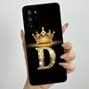 Чехол Для Samsung Galaxy Note 20 Ultra Роскошная Корона Буква Жидкий Силикон Задняя Крышка Мягкий Funda Для Samsung Note20 20Ultra Coque