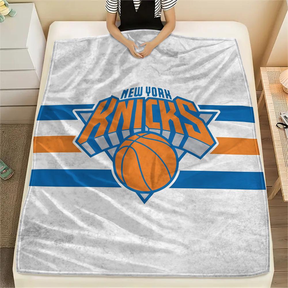 York Knicks Flannel Blanket, High quality Comfortable for All Seasons, Home Decor, Warmth and Comfort