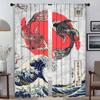 Элегантные шторы для комнаты для камеры Kois, перегородка, светонепроницаемые шторы, 2 штуки, шторы, украшение на Хэллоуин, тюль для шторы в спальню