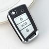 Leather+TPU Car Key Cover Case For Volkswagen VW Golf 7 MK7 SEAT Ibiza Leon Skoda Octavia Remote Fob Cover Tiguan Ateca Key Bag